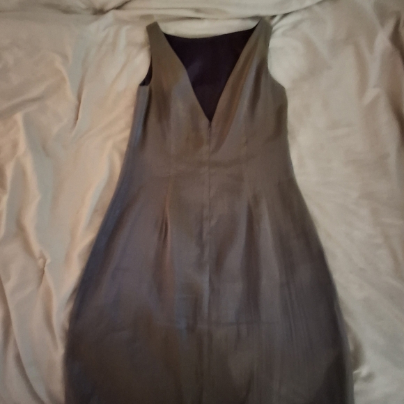 Hayley Rose Elegant Iridescent Gray/Blue Sleeveless Dress - Picture 5 of 8